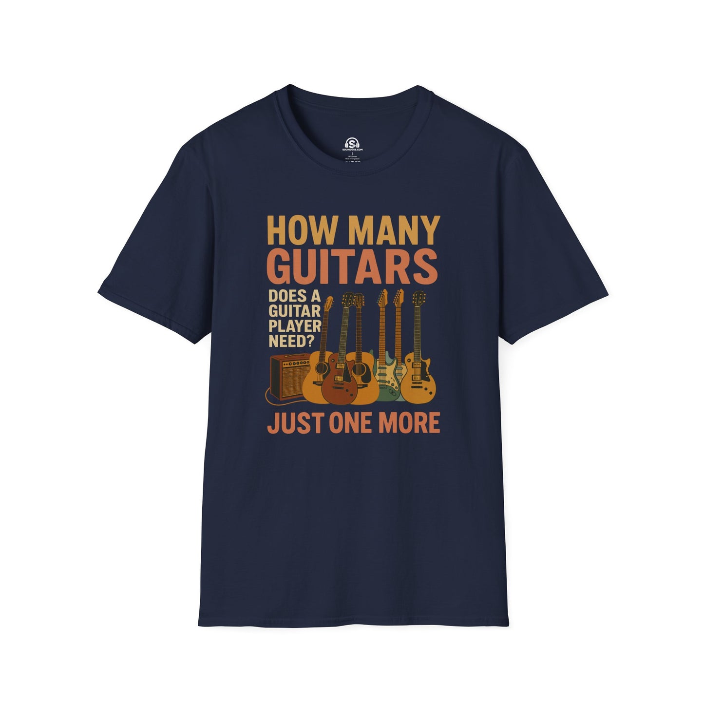 How Many T-Shirt – Navy front view