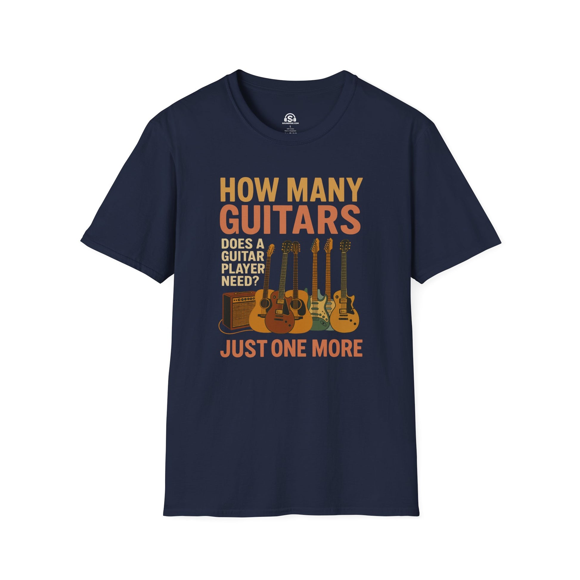 How Many T-Shirt – Navy front view