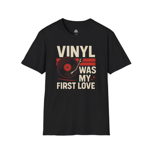 First Love T-Shirt – Black front view