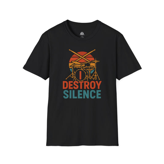 Destroy Silence T-Shirt in Black. "I Destroy Silence"