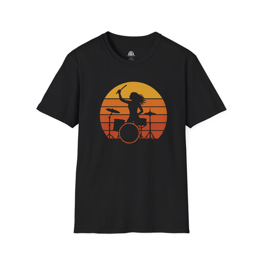 Girl Groove T-Shirt in Black. She found the pocket years ago. The band just lives in it now.