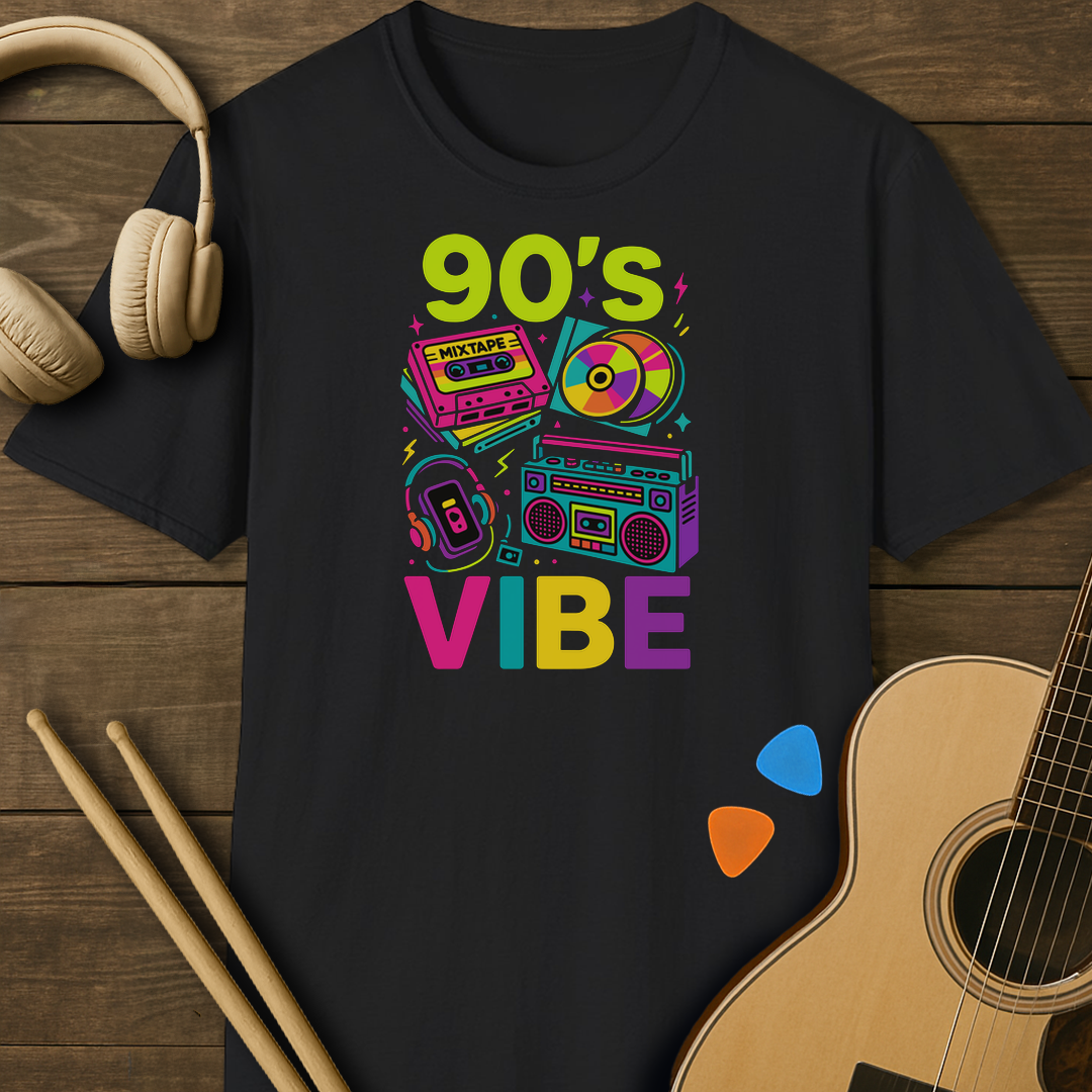 SOUNDOSE 90’s Vibe T-Shirt — Black t-shirt