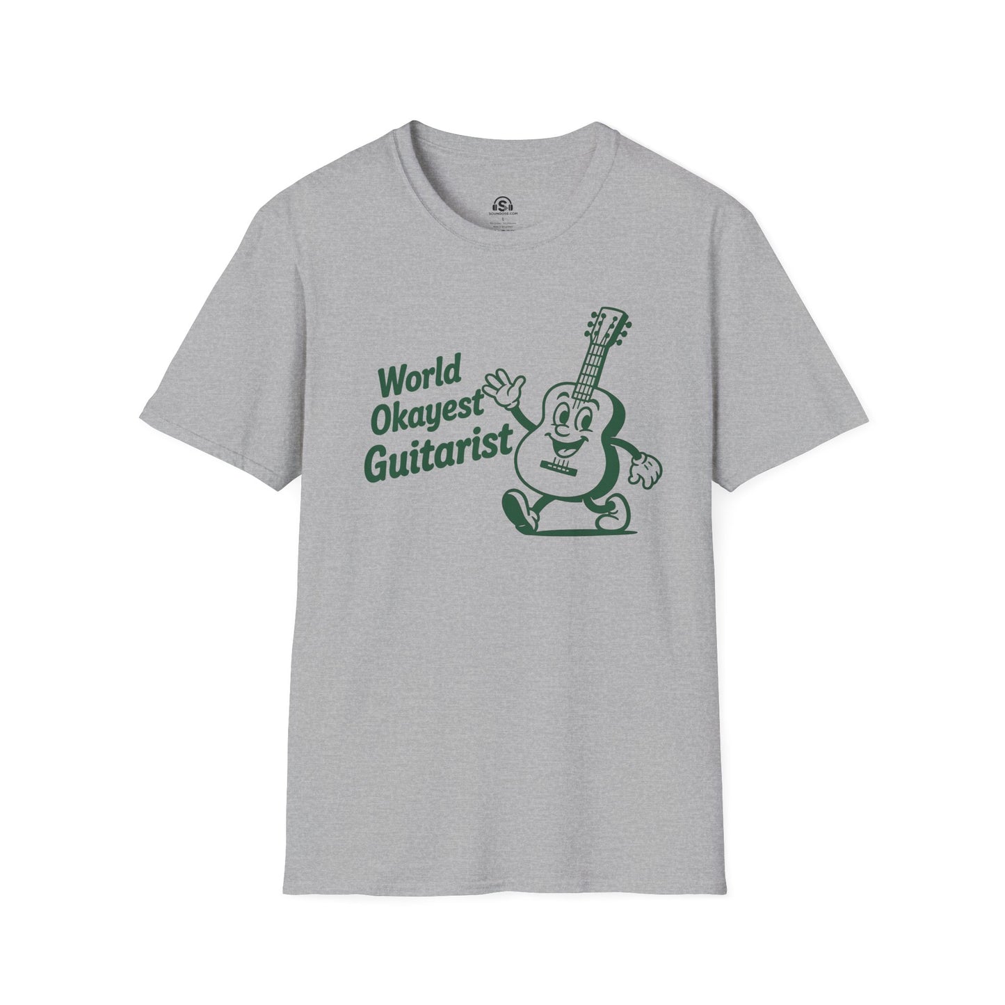 Okayest Guitarist T-Shirt – Sport Grey front view