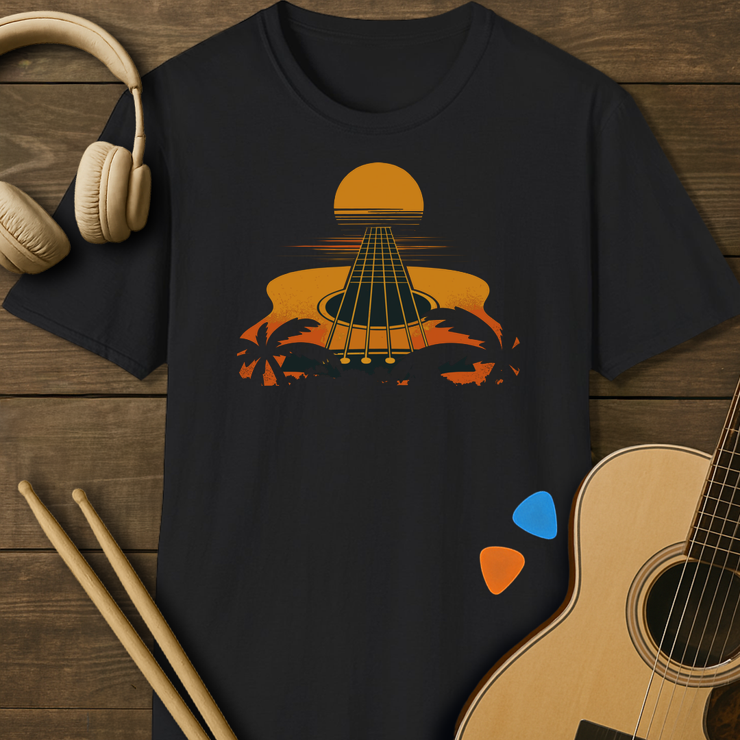 SOUNDOSE Acoustic Sunset T-Shirt — Black t-shirt