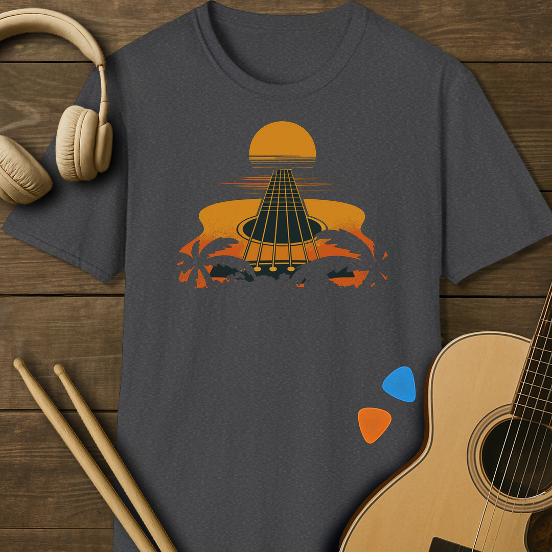 SOUNDOSE Acoustic Sunset T-Shirt — Dark Heather t-shirt
