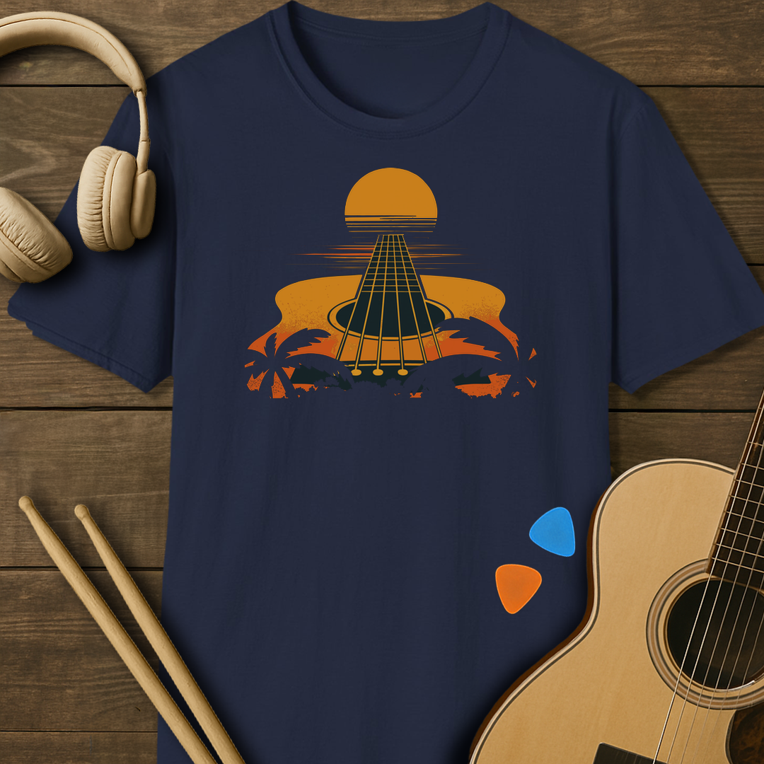 SOUNDOSE Acoustic Sunset T-Shirt — Navy t-shirt