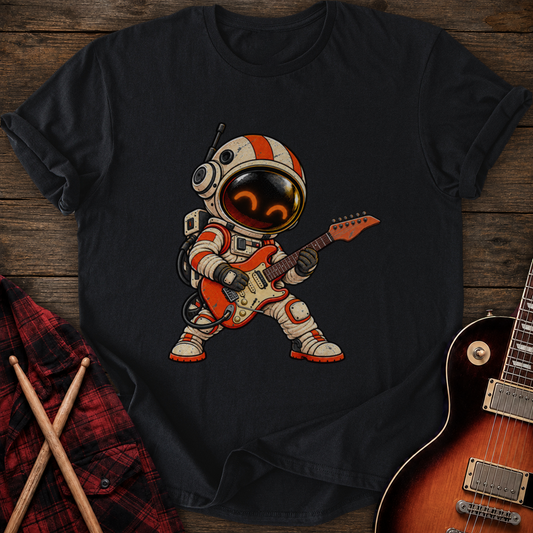 SOUNDOSE Alien Astronaut Guitarist T-Shirt — Black t-shirt