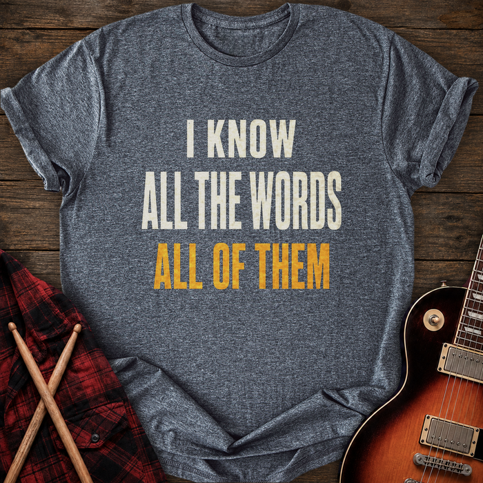 SOUNDOSE All The Words T-Shirt — Dark Heather t-shirt