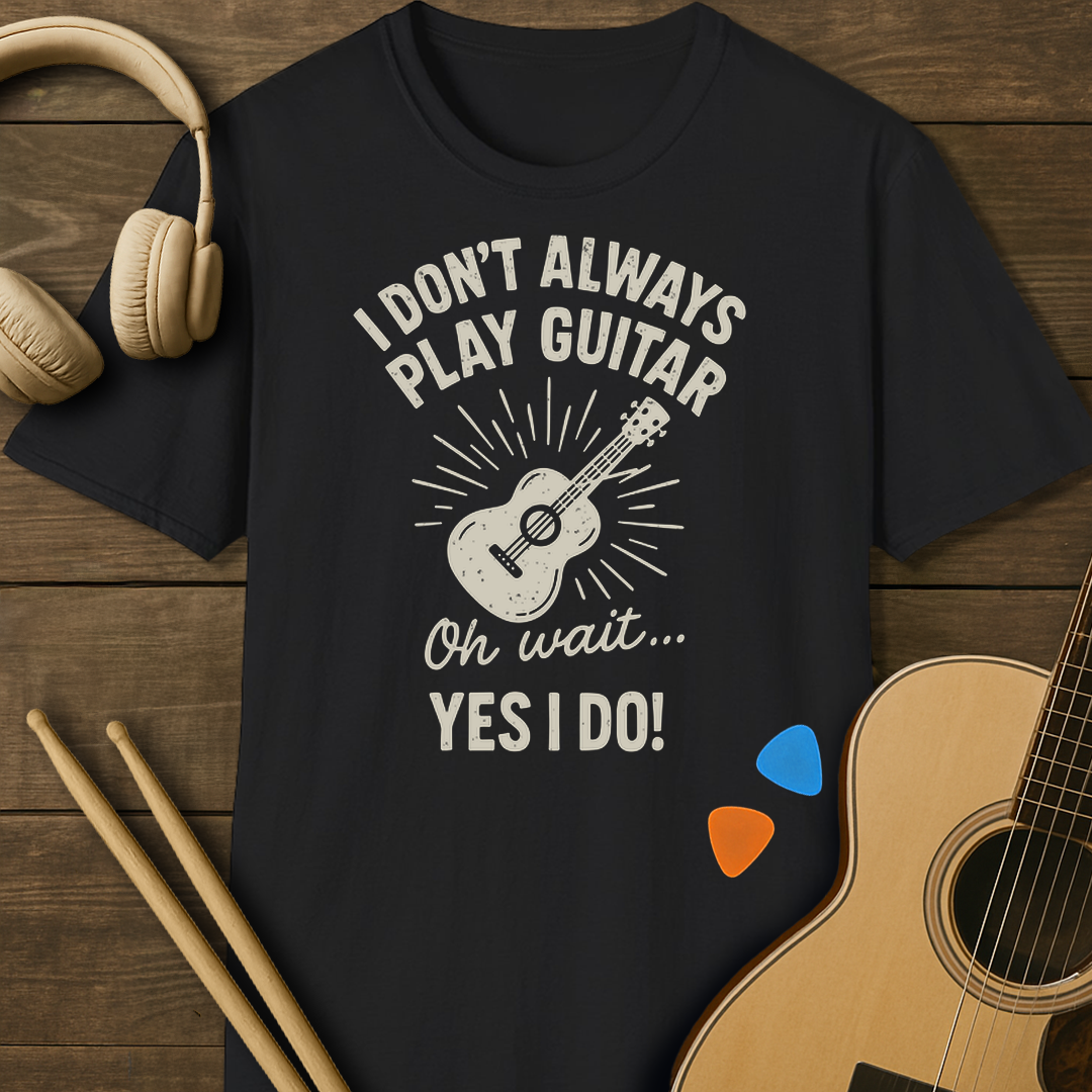 SOUNDOSE Always Guitar T-Shirt — Black t-shirt