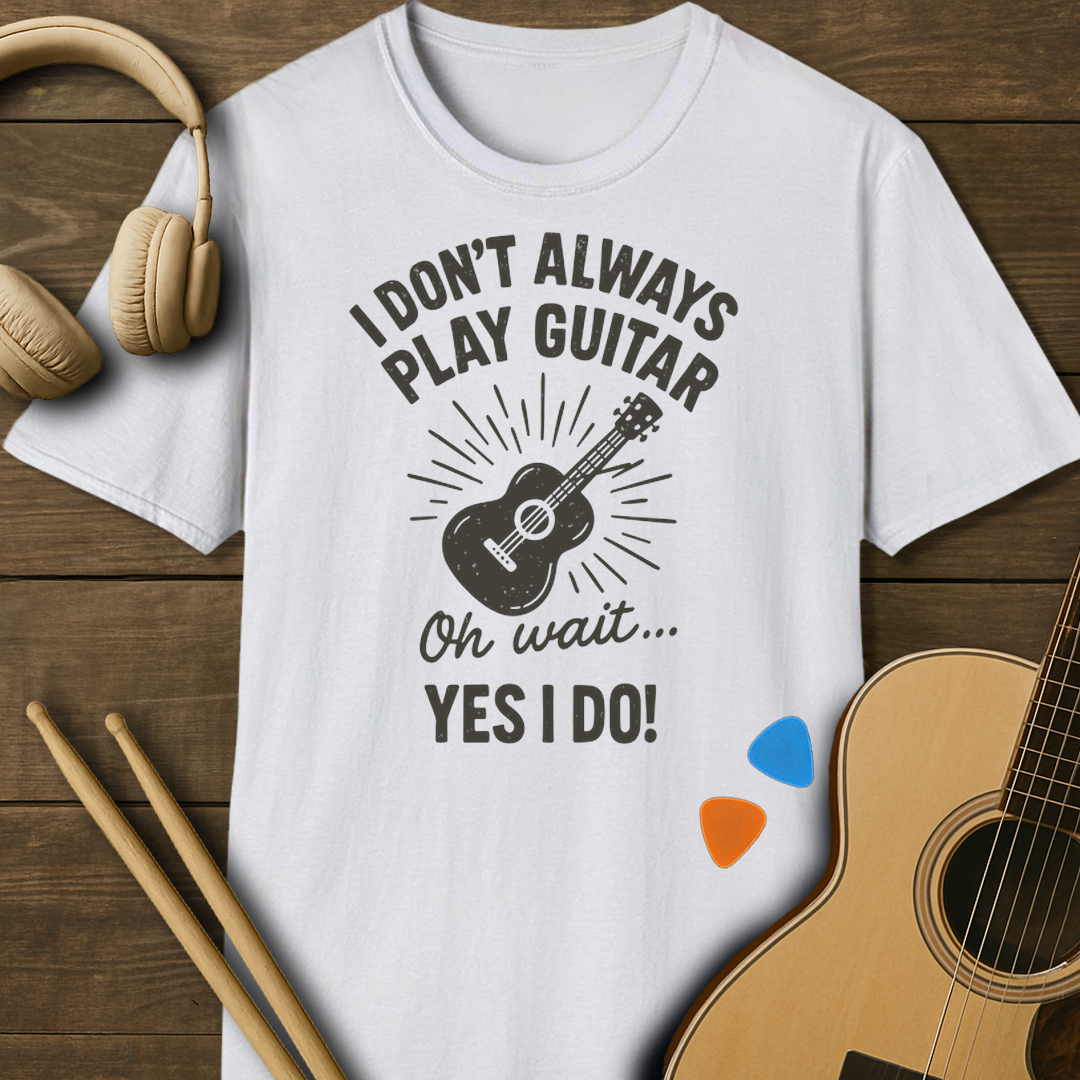 SOUNDOSE Always Guitar T-Shirt — White t-shirt