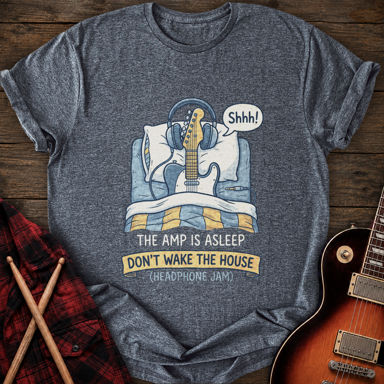 SOUNDOSE Amp Asleep T-Shirt — Dark Heather t-shirt