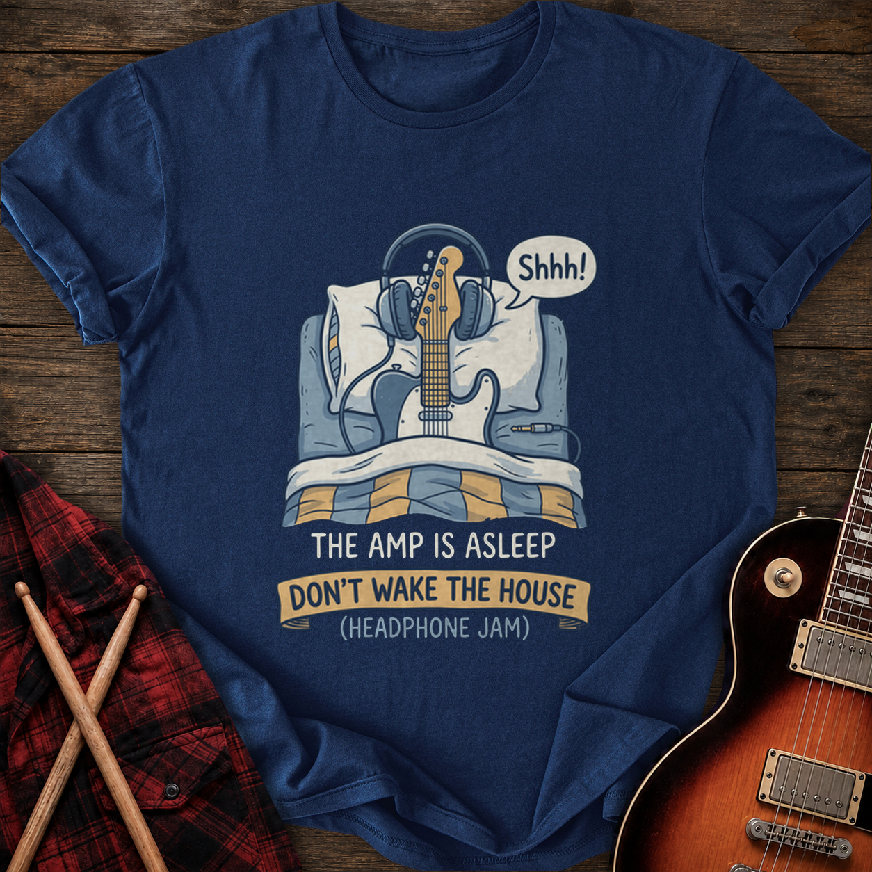 SOUNDOSE Amp Asleep T-Shirt — Navy t-shirt