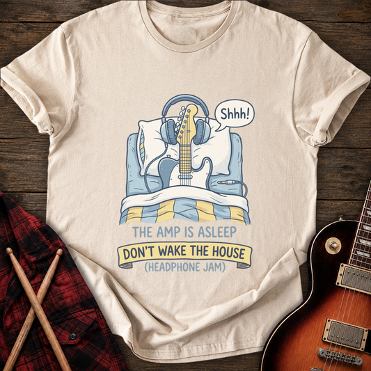 SOUNDOSE Amp Asleep T-Shirt — Sand t-shirt