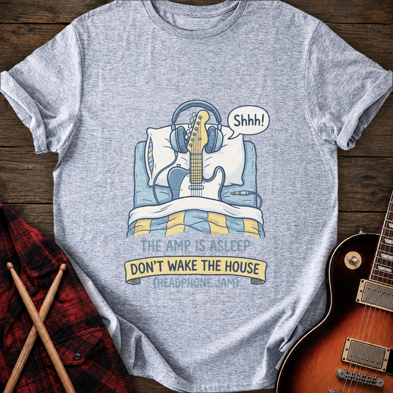 SOUNDOSE Amp Asleep T-Shirt — Sport Grey t-shirt
