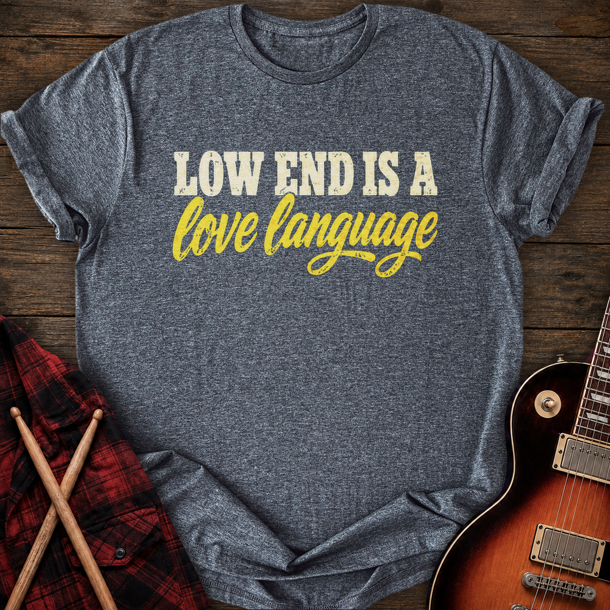 SOUNDOSE Bass Language T-Shirt — Dark Heather t-shirt