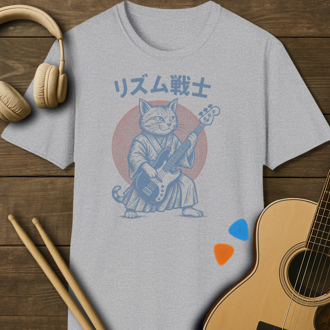 SOUNDOSE Bass Samurai T-Shirt — Sport Grey t-shirt