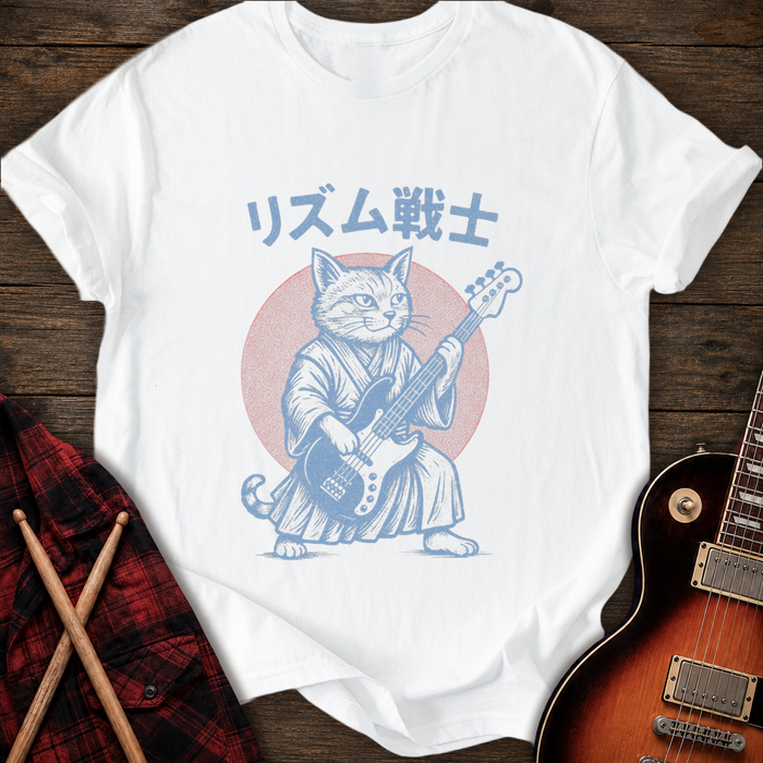SOUNDOSE Bass Samurai T-Shirt — White t-shirt