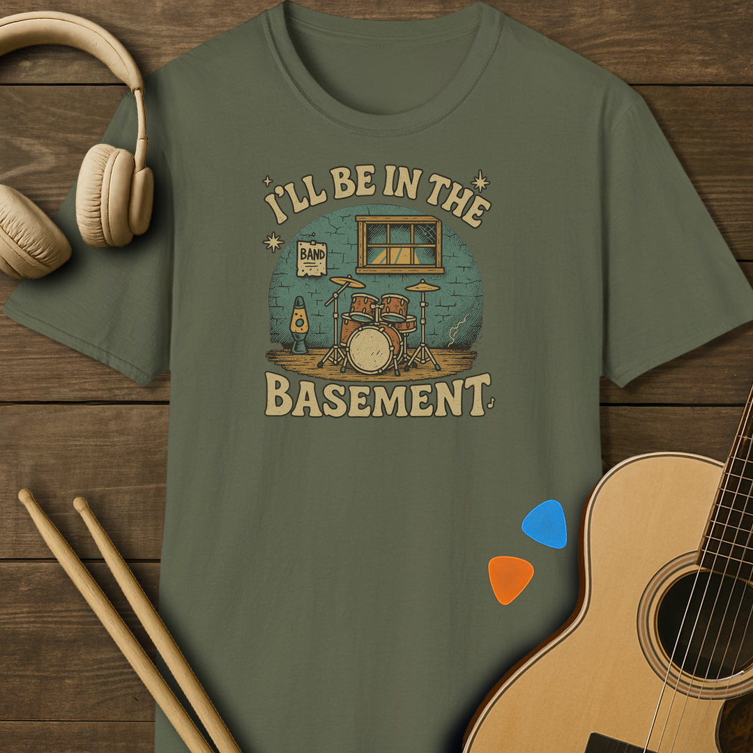 SOUNDOSE Be in Basement T-Shirt — Military Green t-shirt
