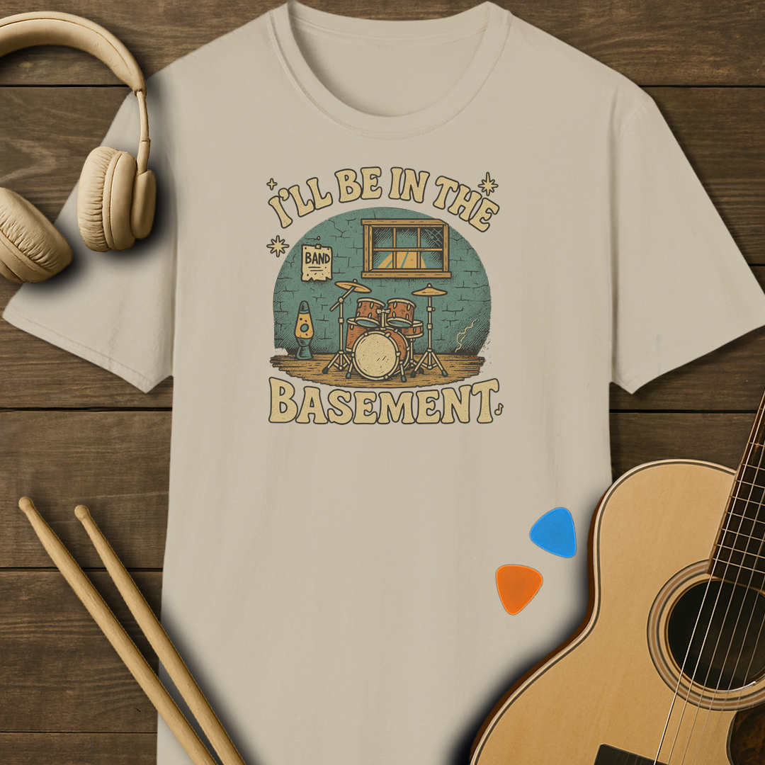 SOUNDOSE Be in Basement T-Shirt — Sand t-shirt