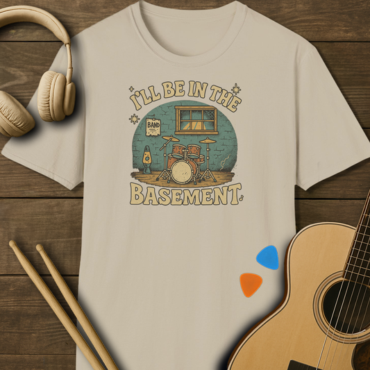 SOUNDOSE Be in Basement T-Shirt — Sand t-shirt