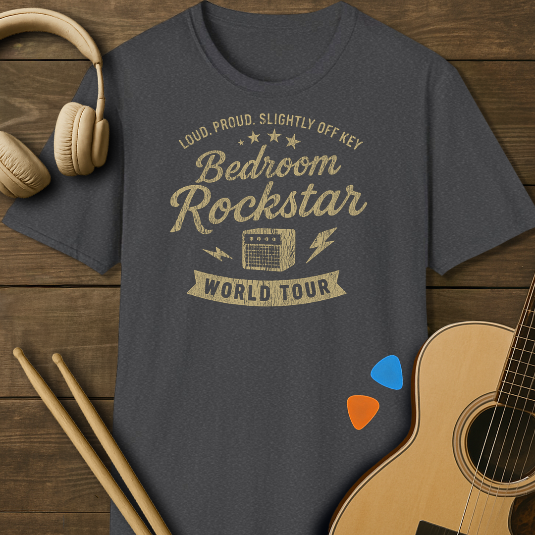 SOUNDOSE Bedroom Rockstar T-Shirt — Dark Heather t-shirt