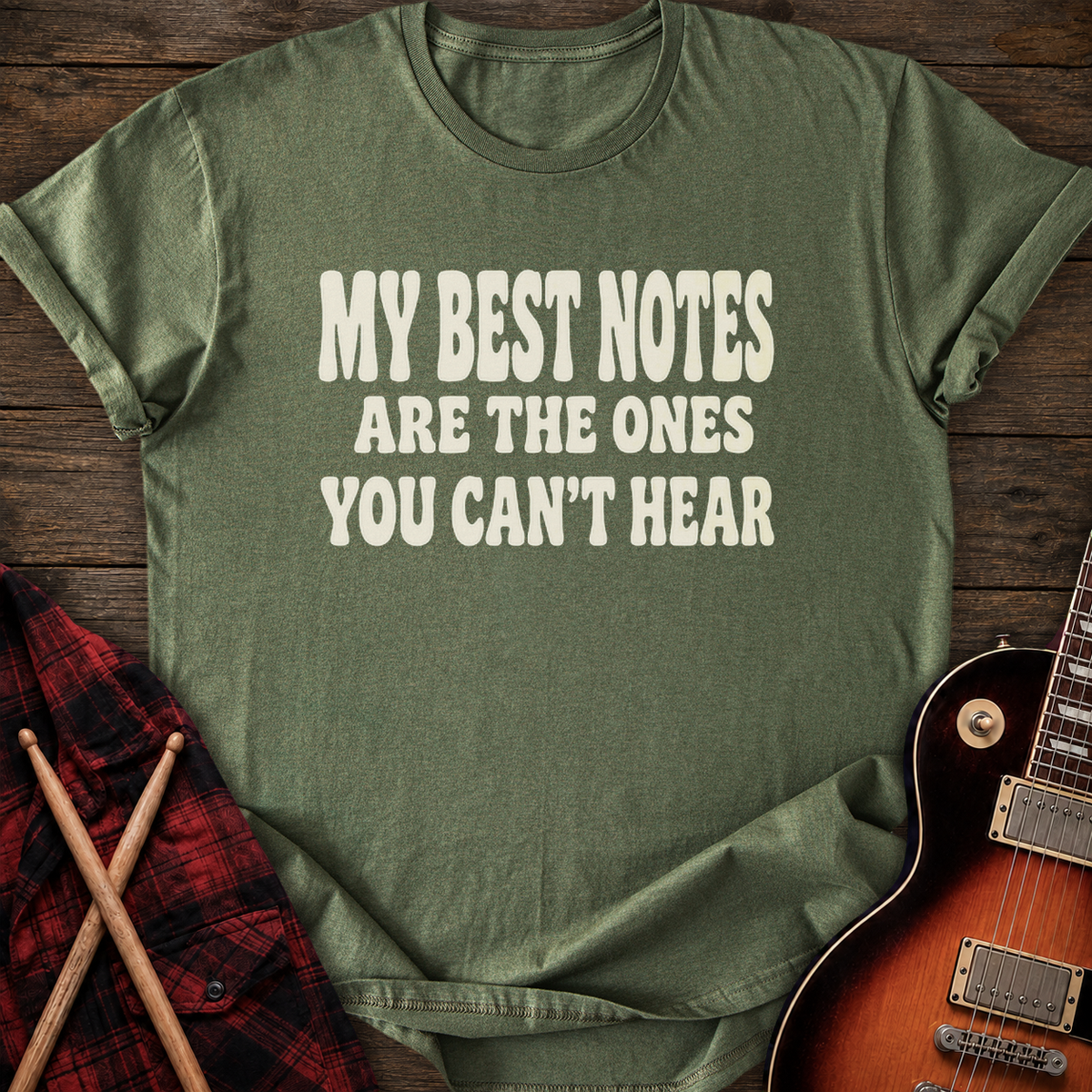 SOUNDOSE Best Notes T-Shirt — Military Green t-shirt