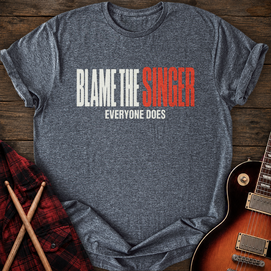 SOUNDOSE Blame The Singer T-Shirt — Dark Heather t-shirt