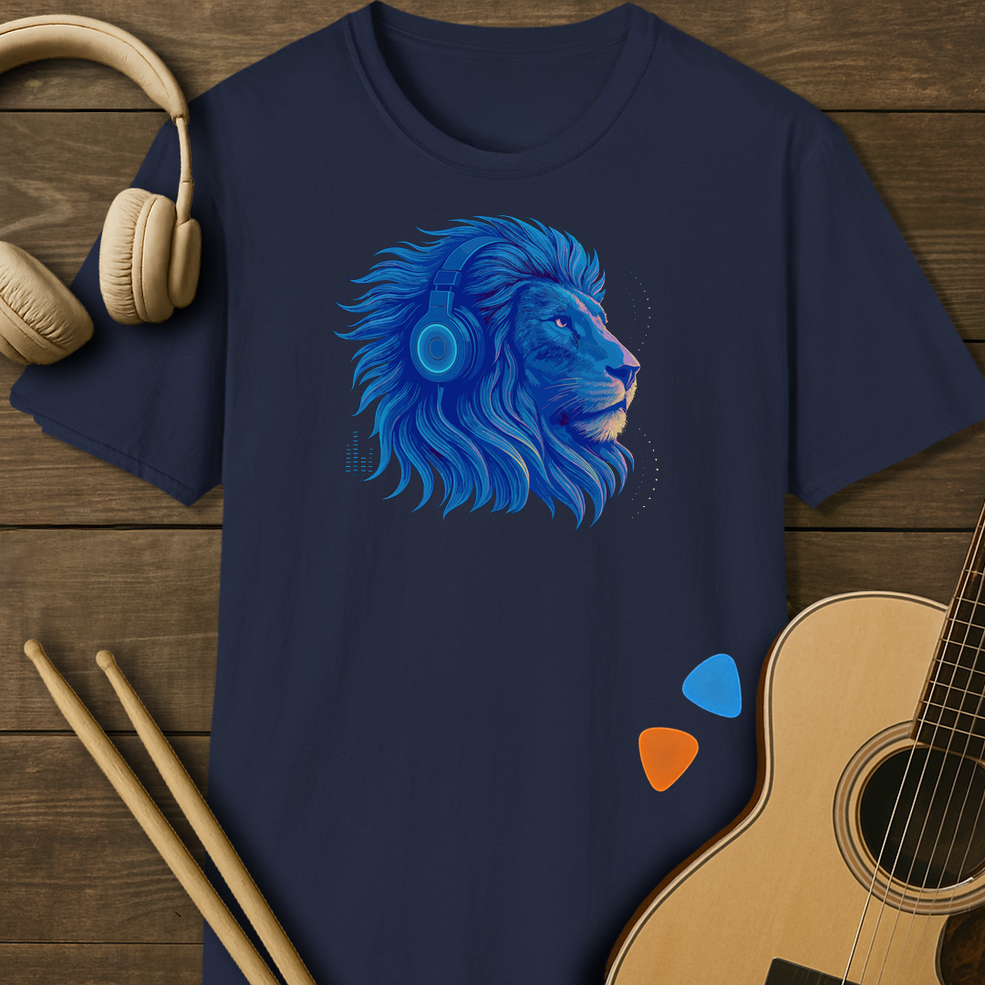 SOUNDOSE Blue Lion T-Shirt — Navy t-shirt