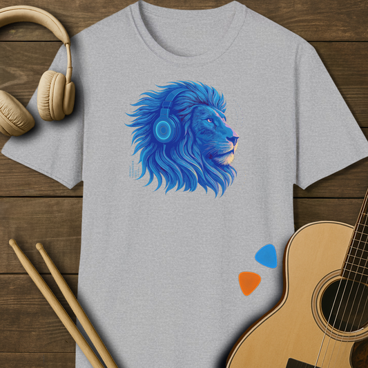 SOUNDOSE Blue Lion T-Shirt — Sport Grey t-shirt