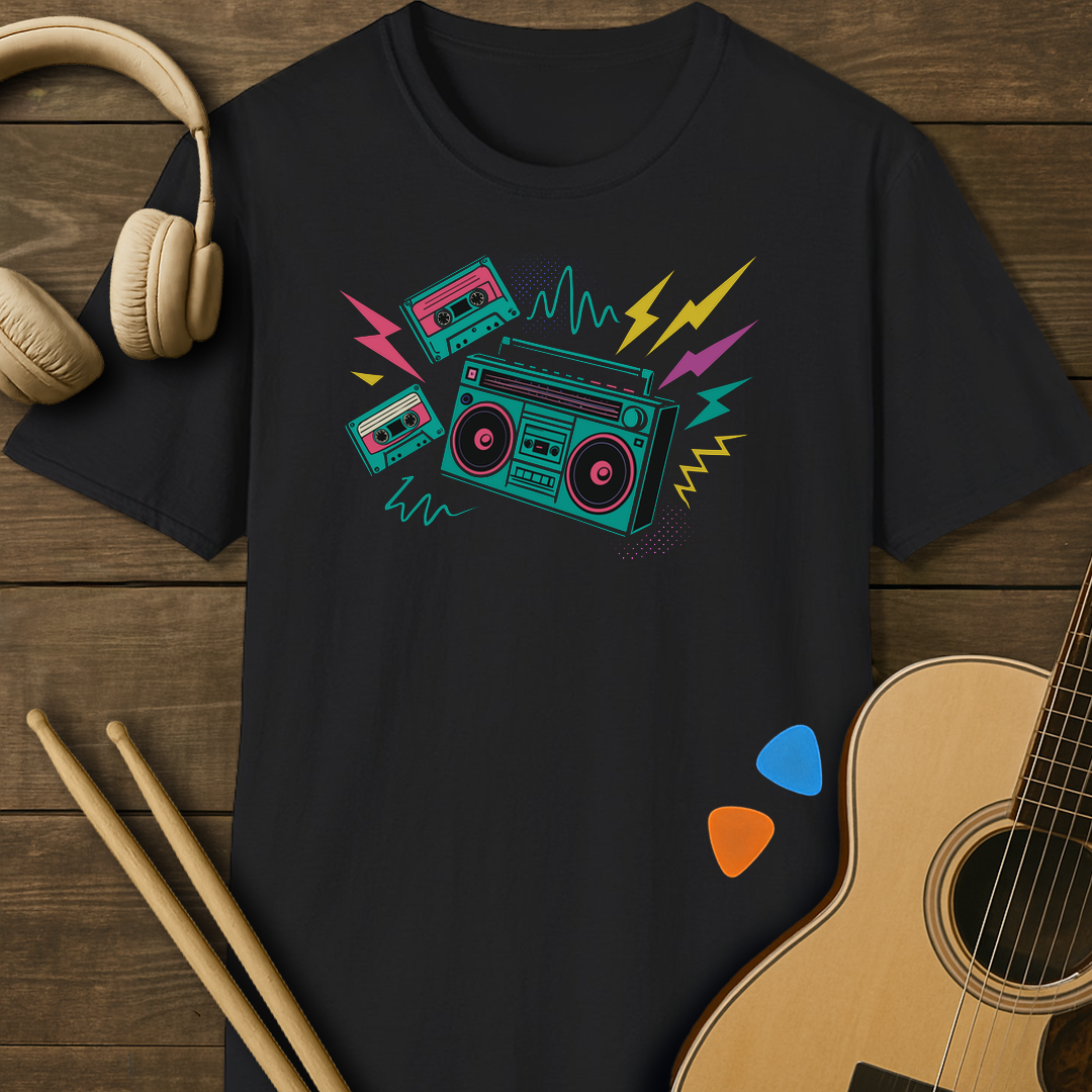 SOUNDOSE Boombox T-Shirt — Black t-shirt