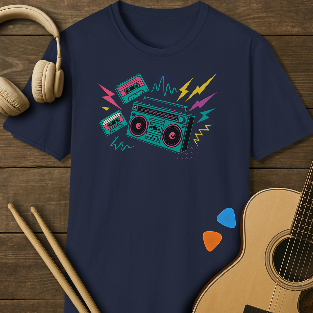 SOUNDOSE Boombox T-Shirt — Navy t-shirt