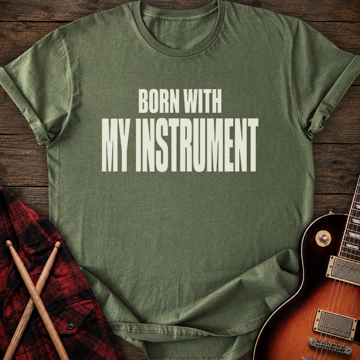 SOUNDOSE Born With It T-Shirt — Military Green t-shirt