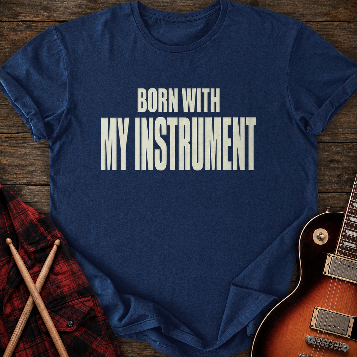 SOUNDOSE Born With It T-Shirt — Navy t-shirt