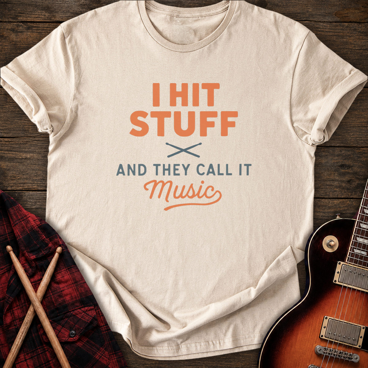 SOUNDOSE Call It Music T-Shirt — Sand t-shirt