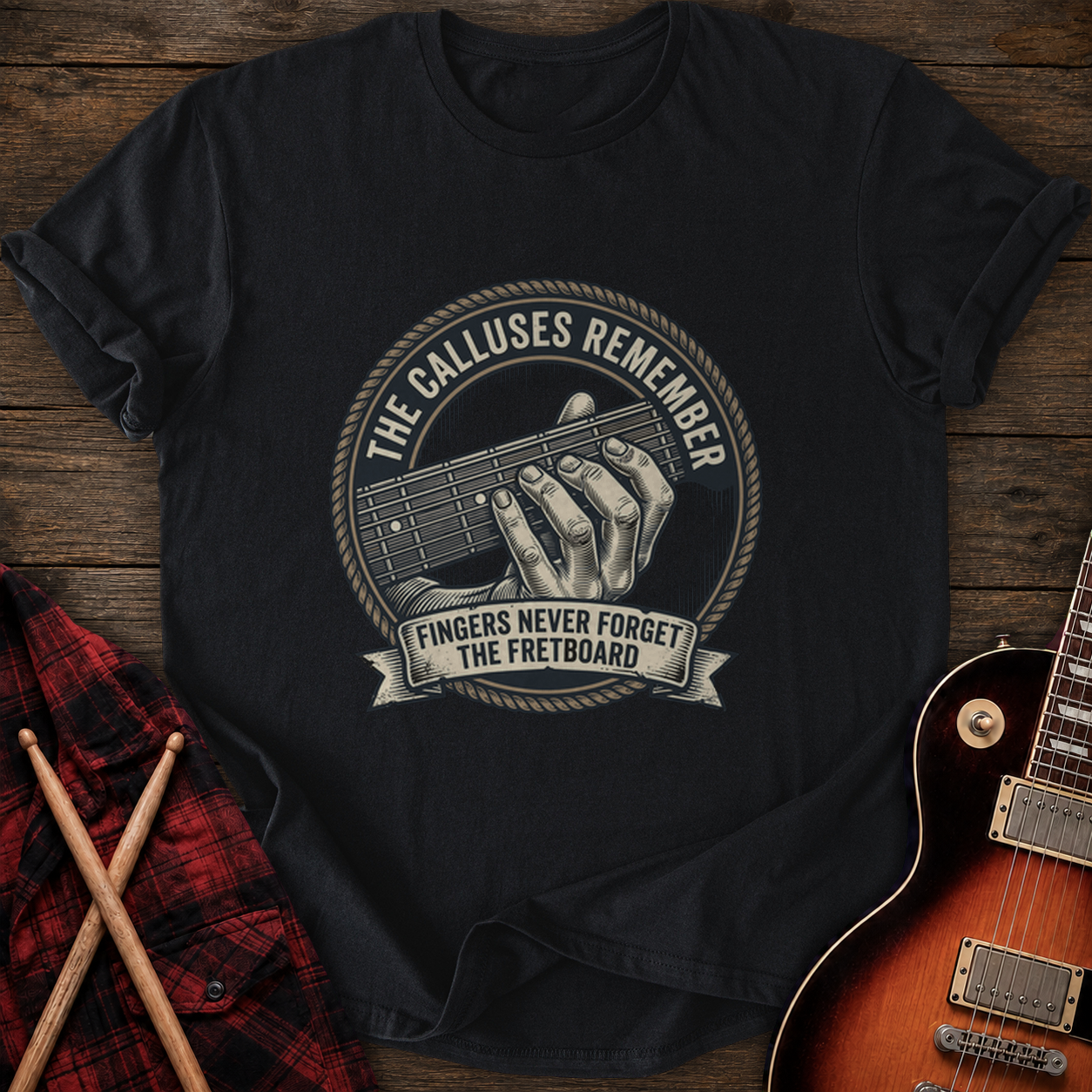 SOUNDOSE Calluses Remember T-Shirt — Black t-shirt