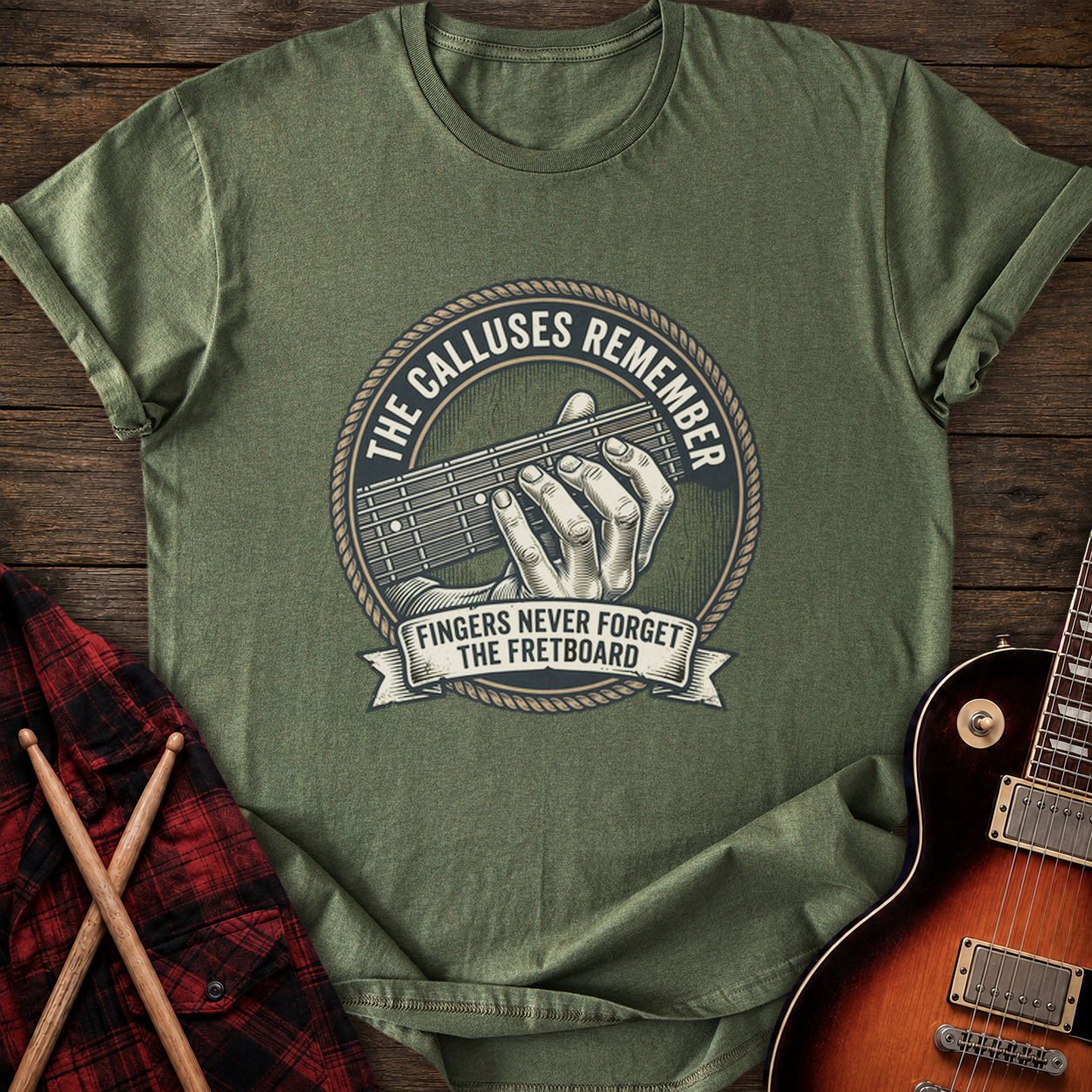 SOUNDOSE Calluses Remember T-Shirt — Military Green t-shirt
