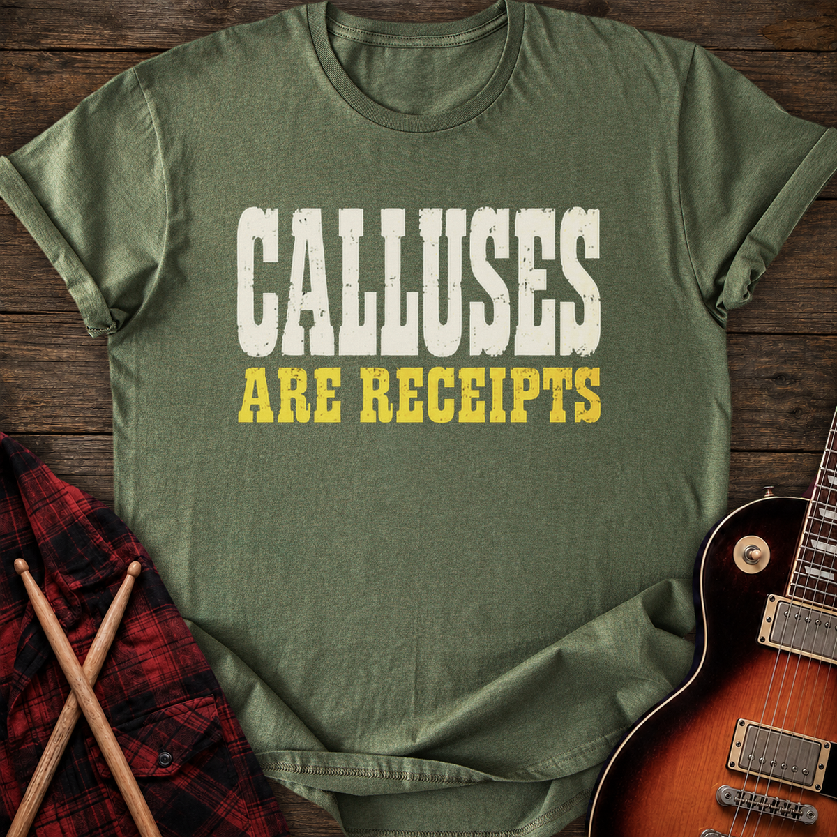 SOUNDOSE Calluses T-Shirt — Military Green t-shirt