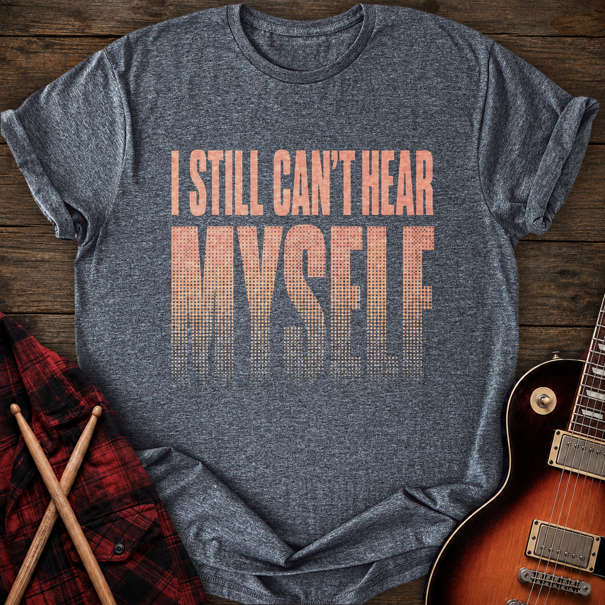 SOUNDOSE Can't Hear Myself T-Shirt — Dark Heather t-shirt