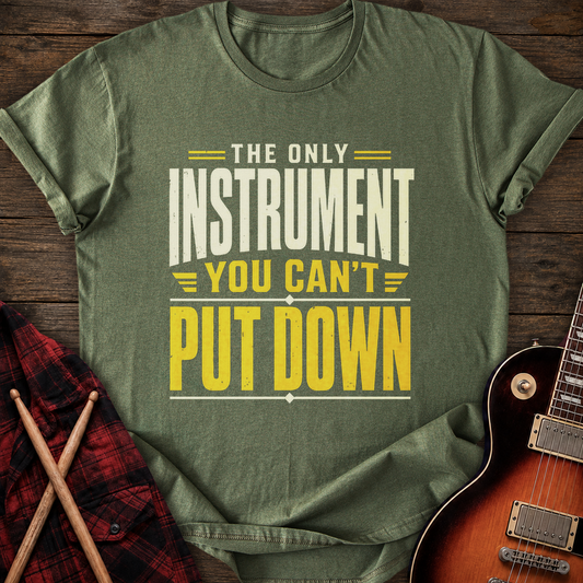 SOUNDOSE Can't Put Down T-Shirt — Military Green t-shirt