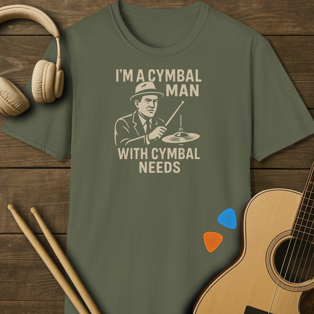 SOUNDOSE Cymbal Man T-Shirt — Military Green t-shirt