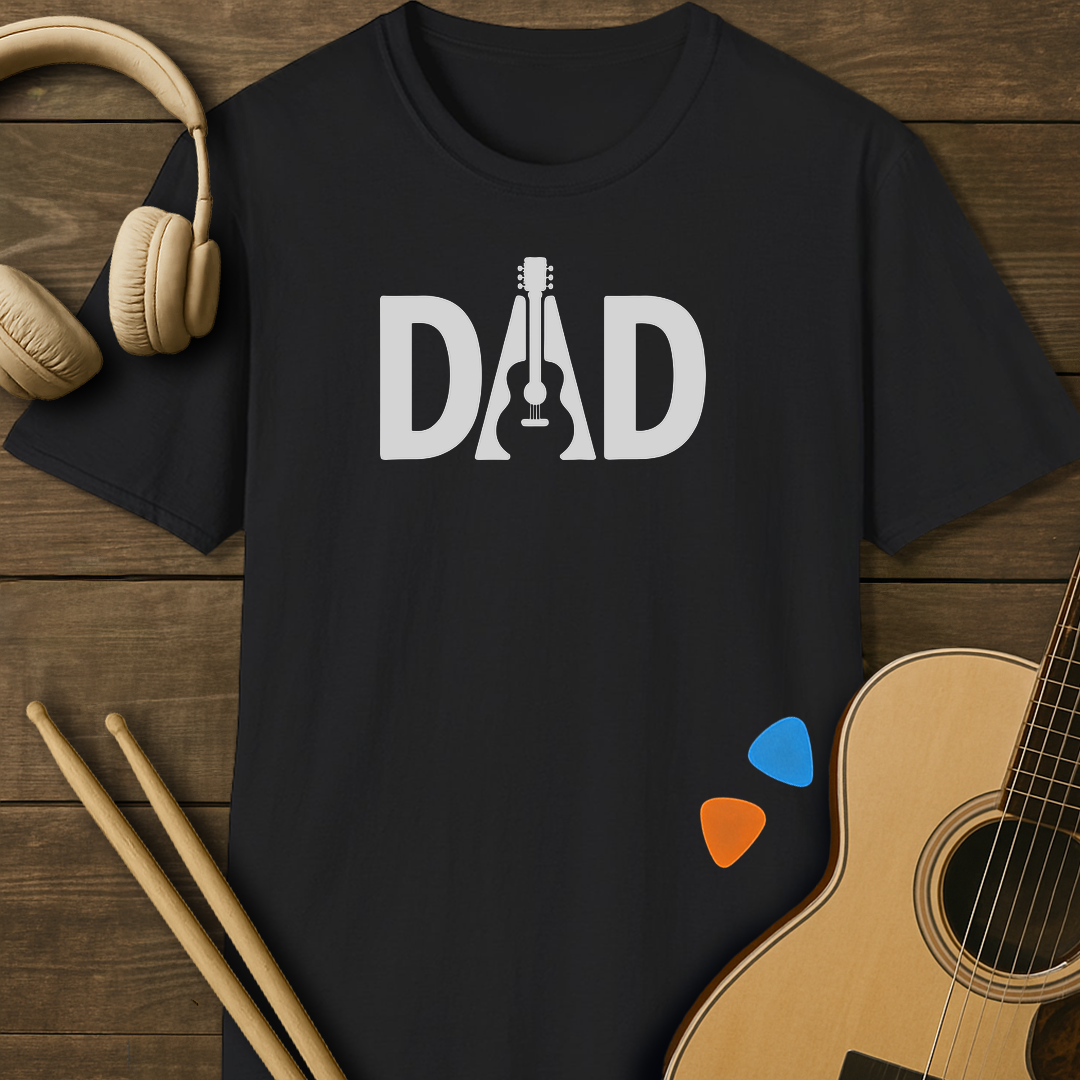 SOUNDOSE Dad Acoustic T-Shirt — Black t-shirt