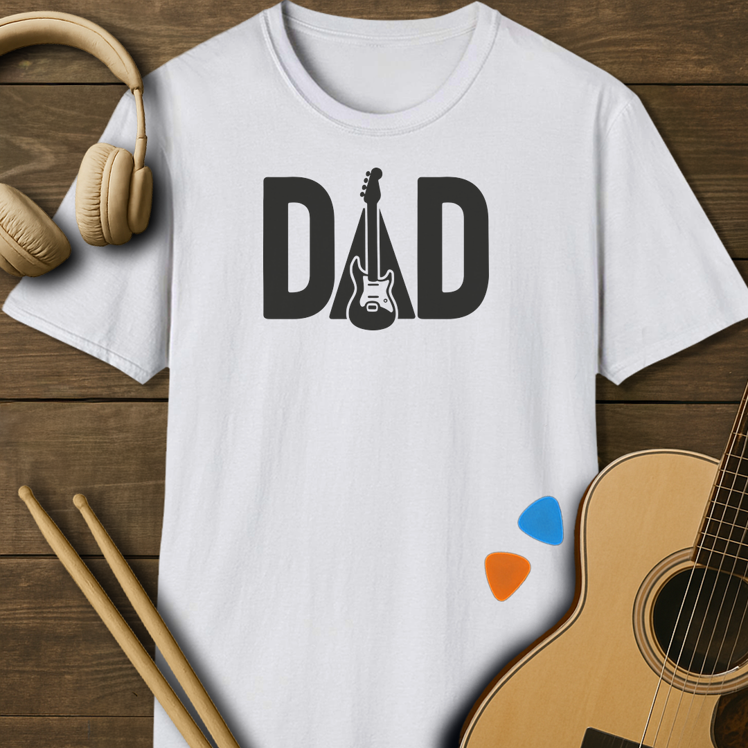 SOUNDOSE Dad Electric T-Shirt — White t-shirt