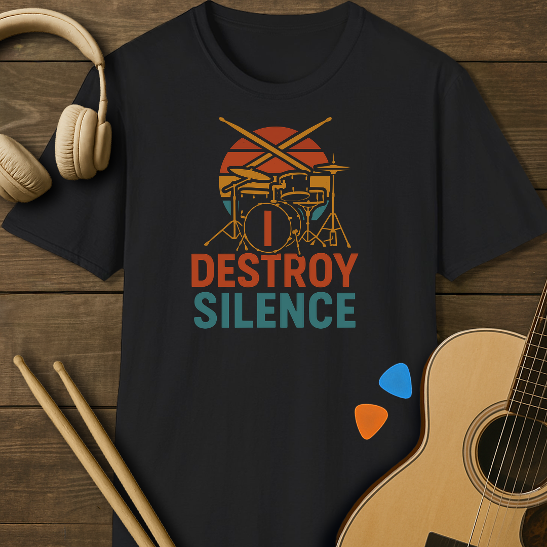 SOUNDOSE Destroy Silence T-Shirt — Black t-shirt