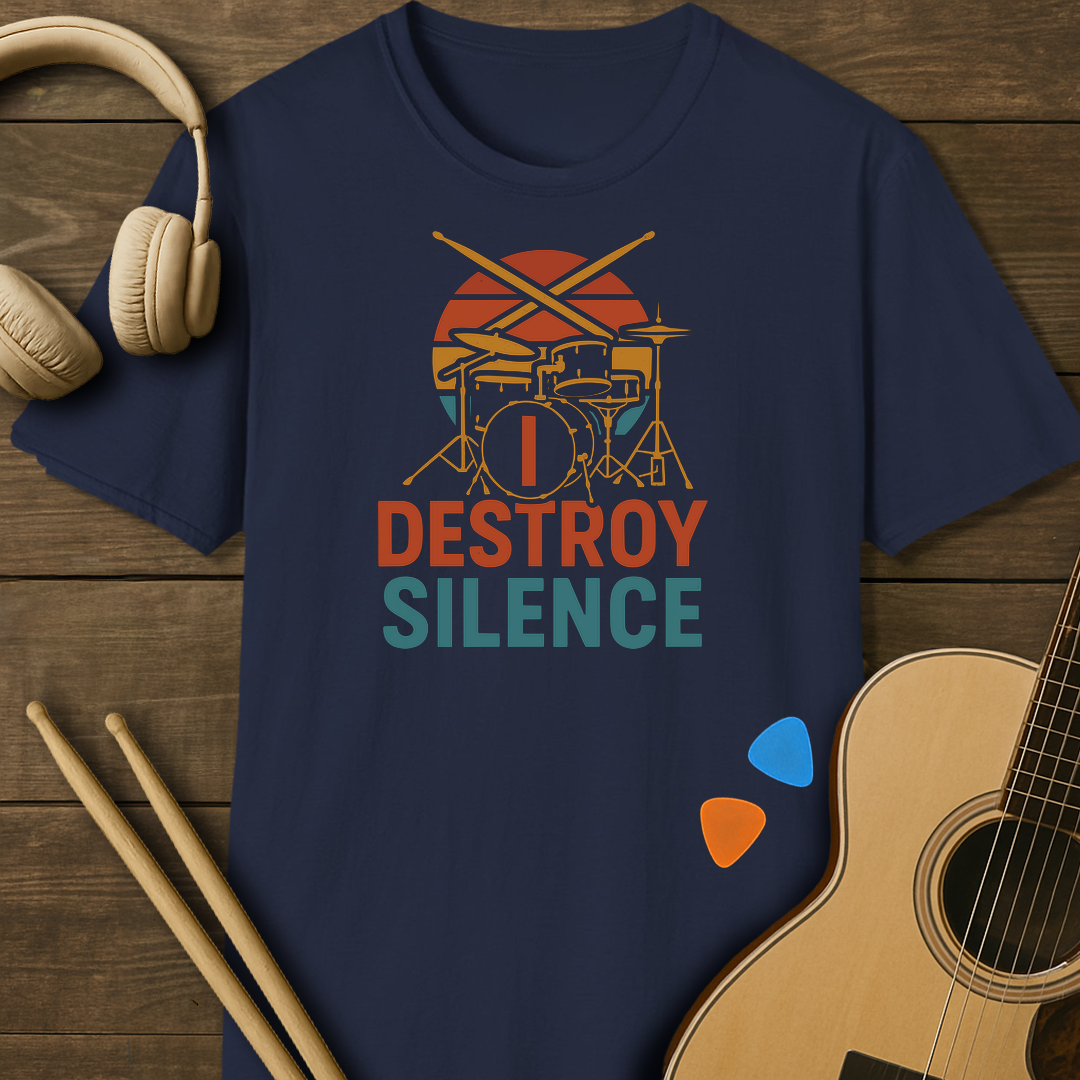 SOUNDOSE Destroy Silence T-Shirt — Navy t-shirt