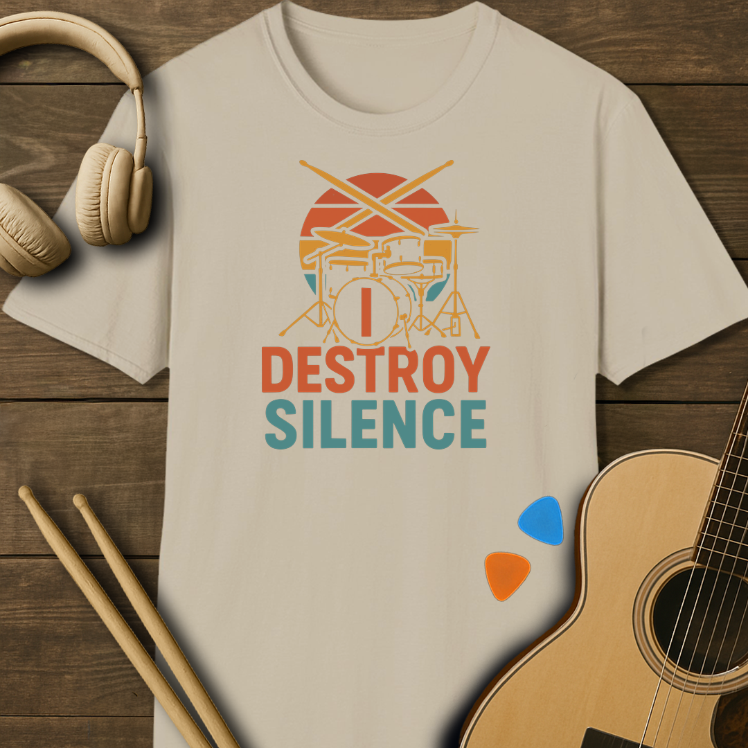 SOUNDOSE Destroy Silence T-Shirt — Sand t-shirt