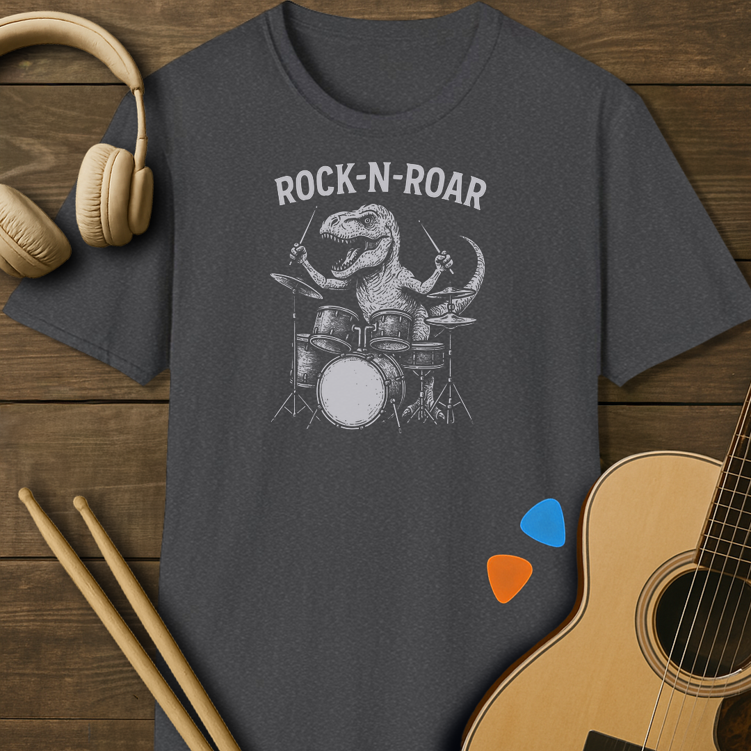SOUNDOSE Dino Roar T-Shirt — Dark Heather t-shirt