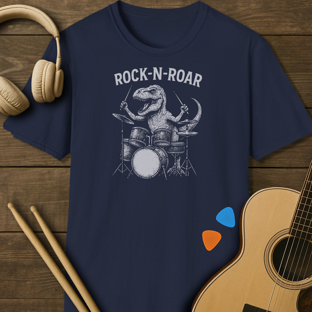 SOUNDOSE Dino Roar T-Shirt — Navy t-shirt