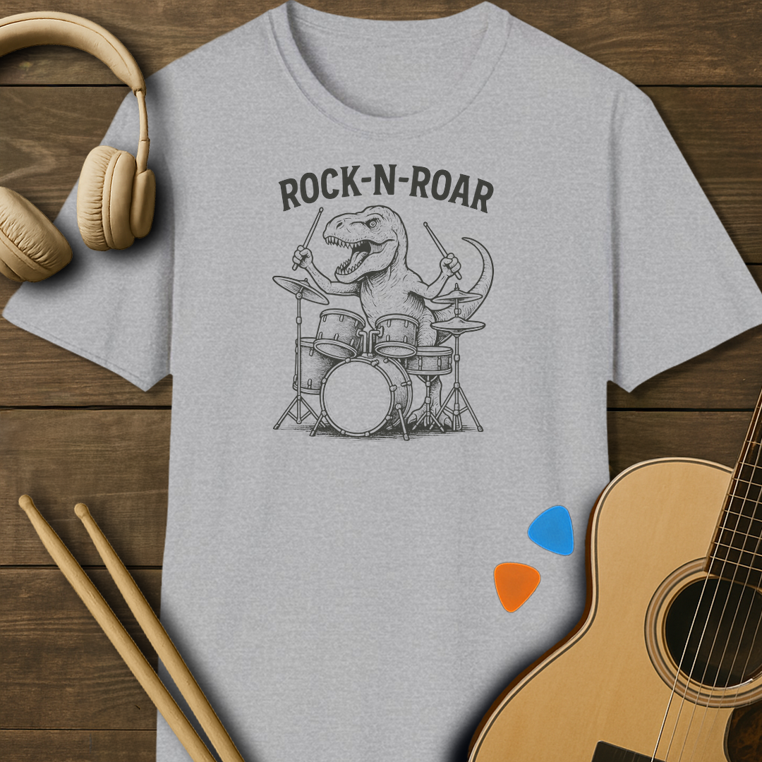 SOUNDOSE Dino Roar T-Shirt — Sport Grey t-shirt