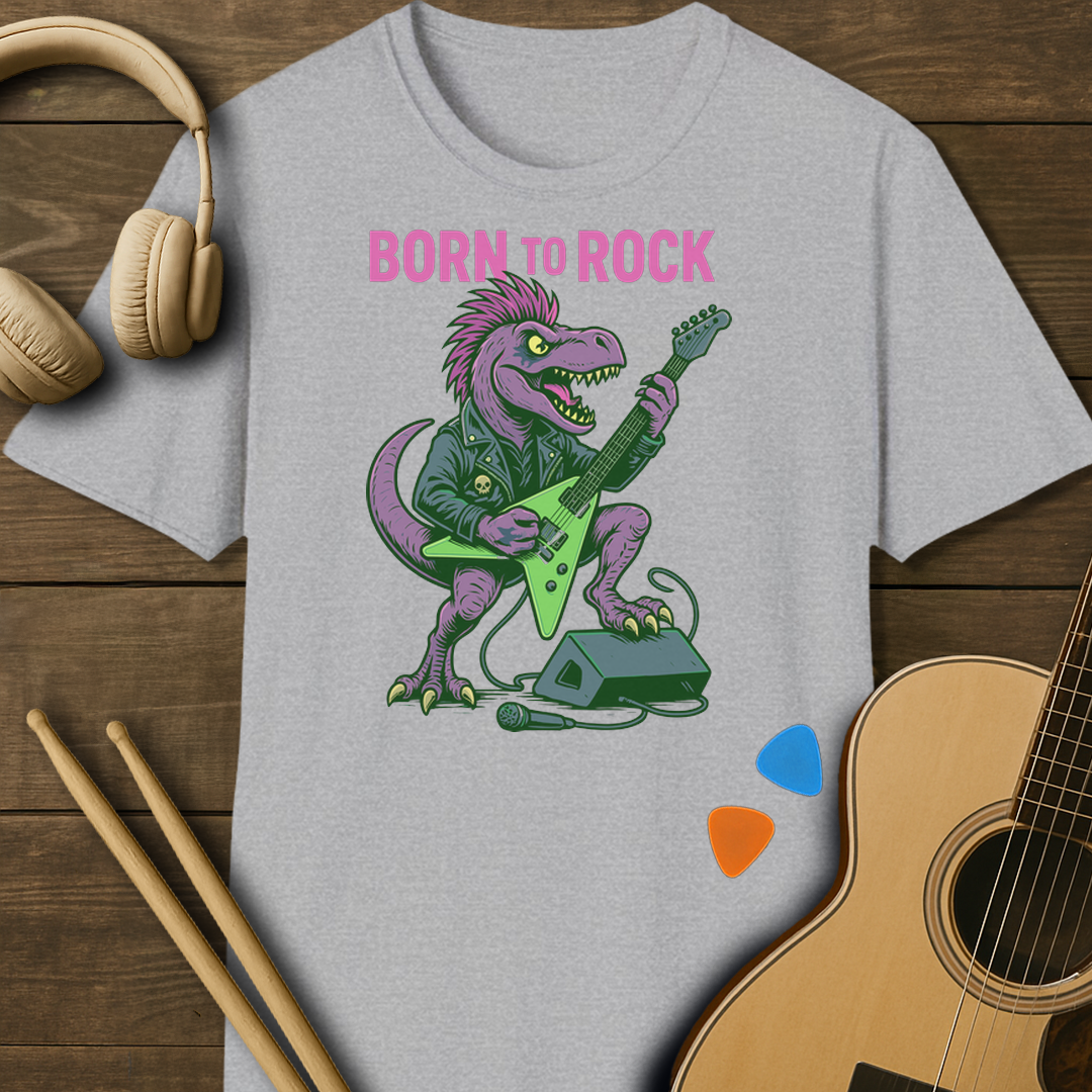 SOUNDOSE Dino Rock T-Shirt — Sport Grey t-shirt