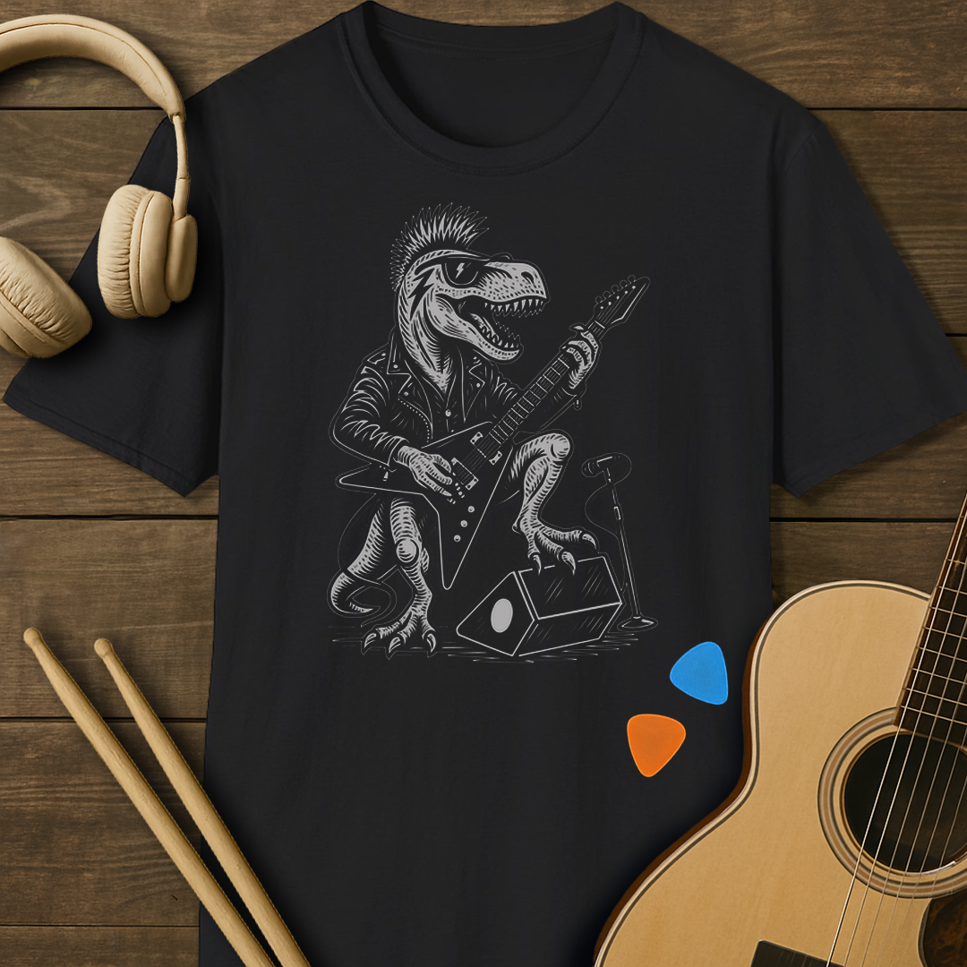 SOUNDOSE Dino Shredder T-Shirt — Black t-shirt